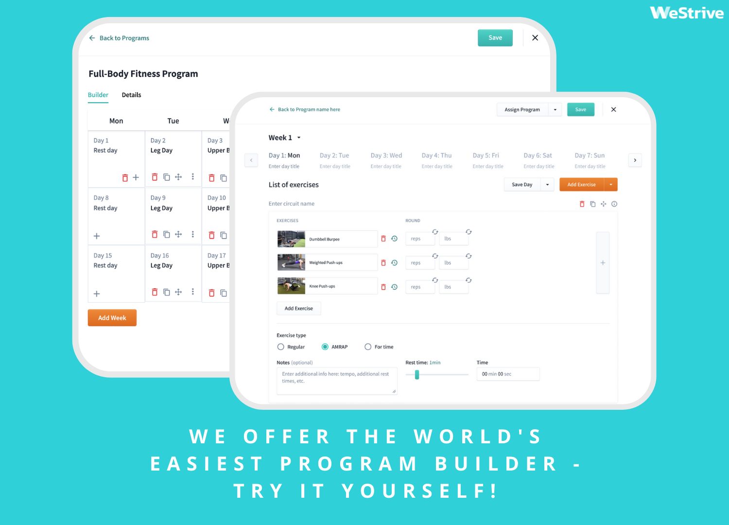 We offer the world's easiest program builder - try it yourself!