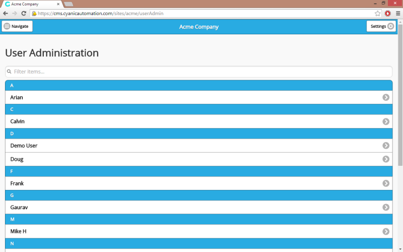 Cyanic HSE Software - Manage multiple users in the Cyanic HSE system