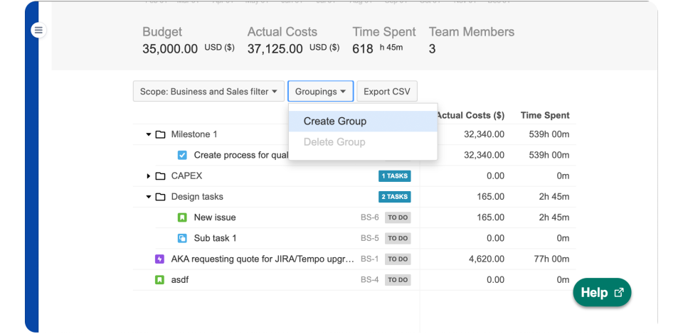 Tempo Cost Tracker Software - 2