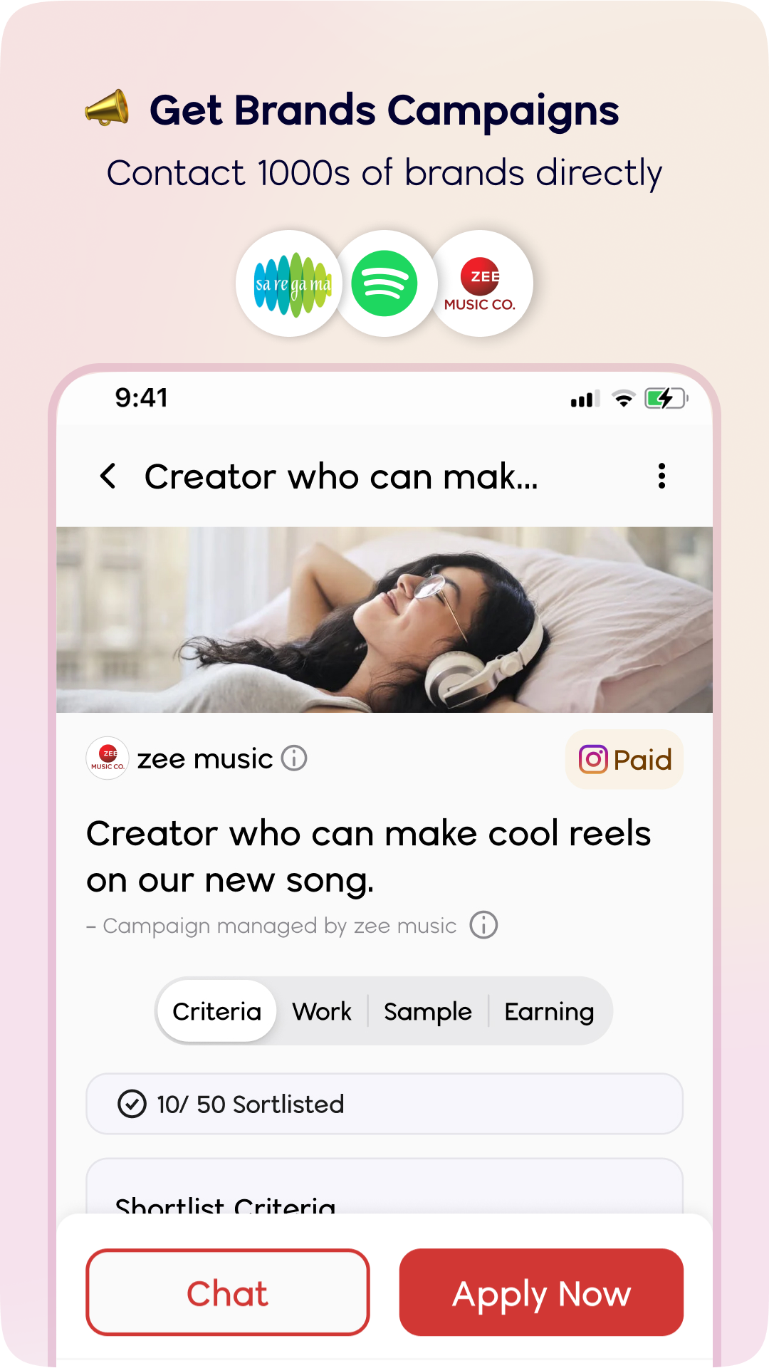 Socialveins screenshot: Socialveins campaigns