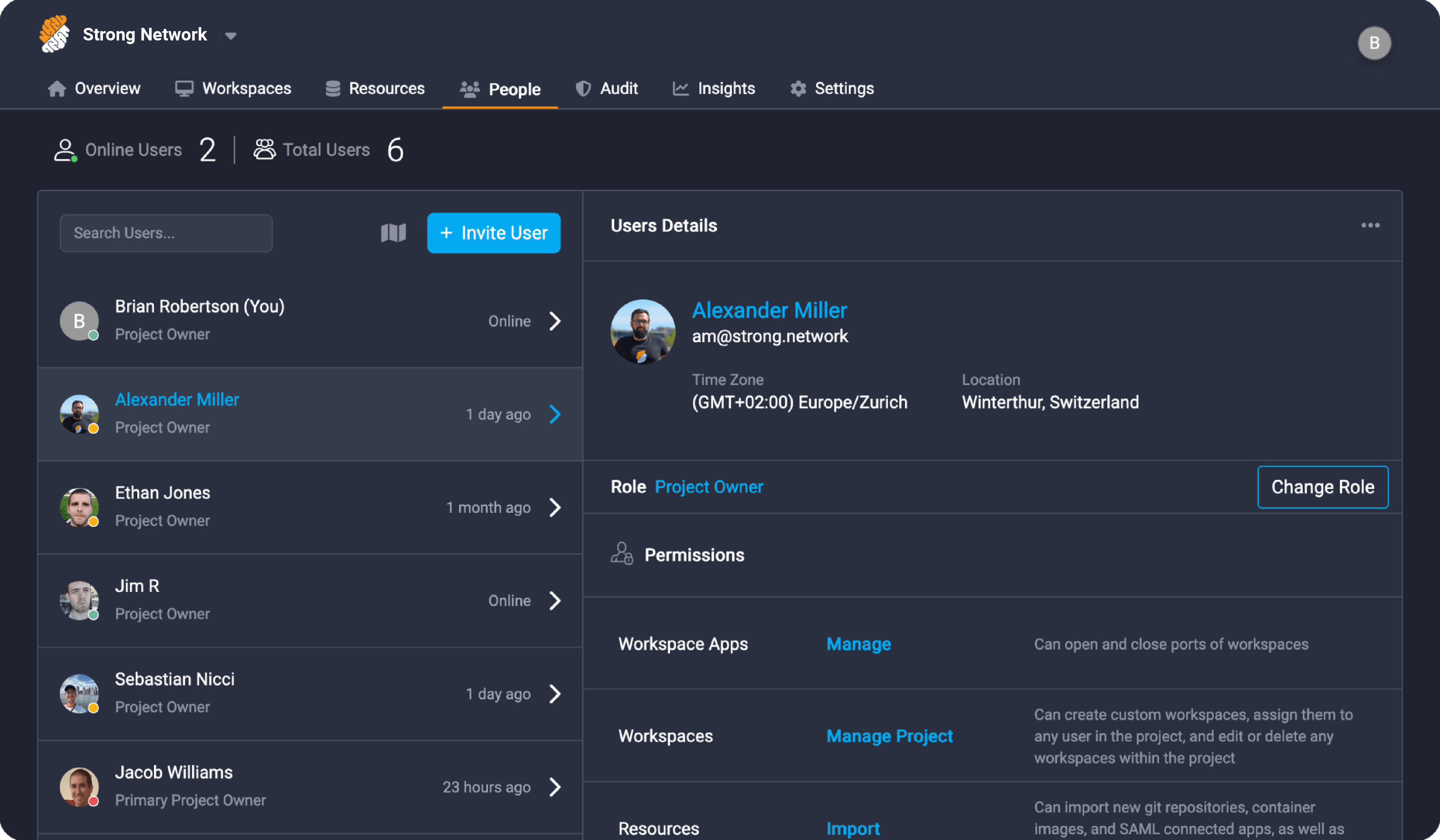 Manage your Team of Developers and Invite new Users Easely