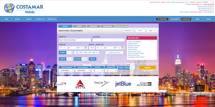 BugHotel Reservation System screenshot: BugHotel Reservation System is a B2B and B2C travel platform