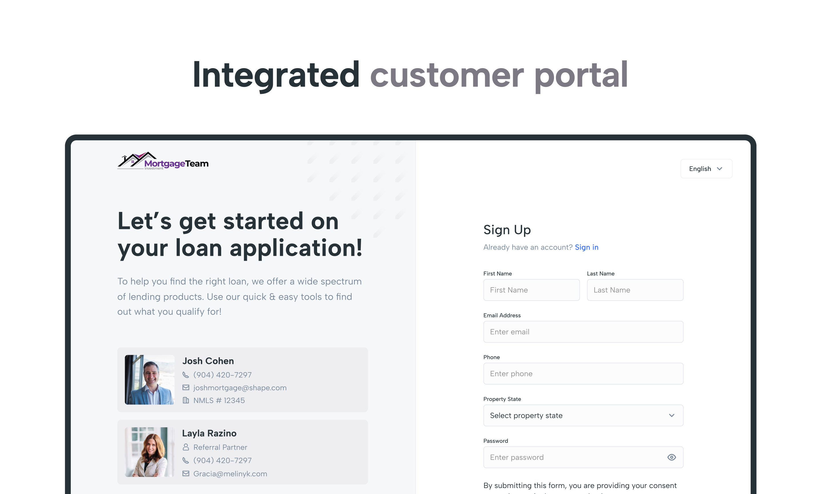 Integrated Customer Portal