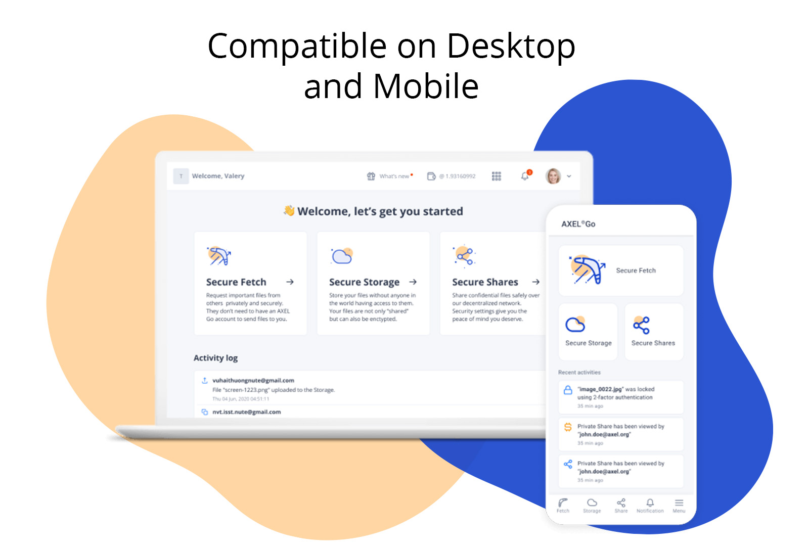 Axel Go screenshot: Compatible on Desktop and Mobile