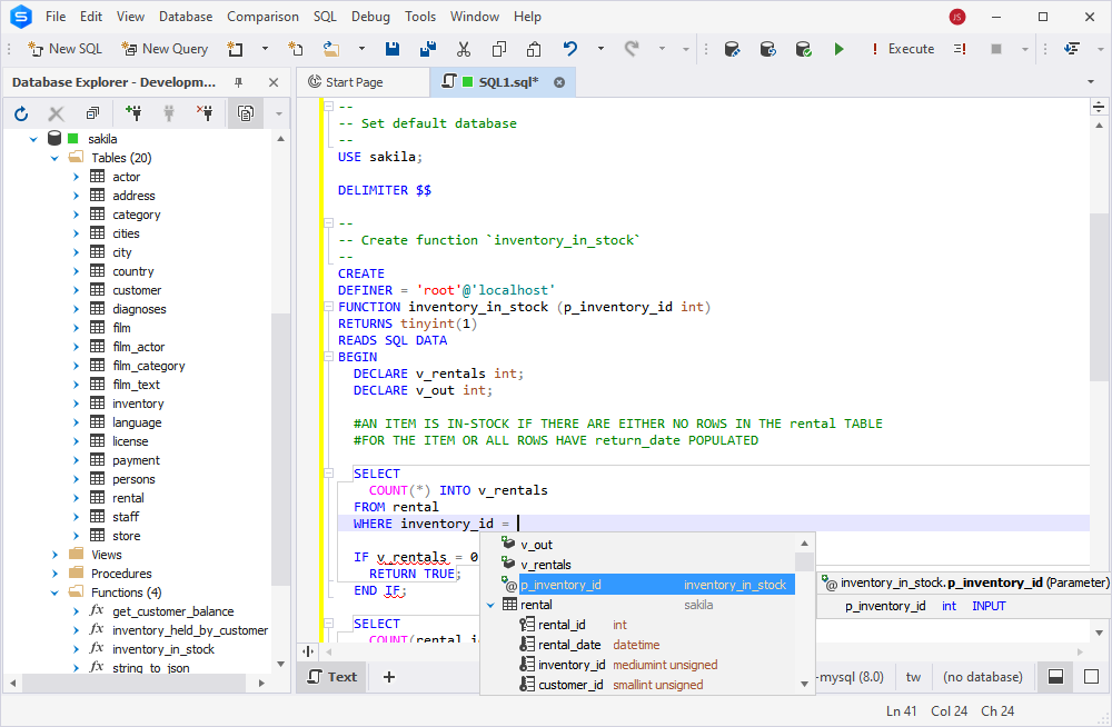 dbForge Studio for MySQL