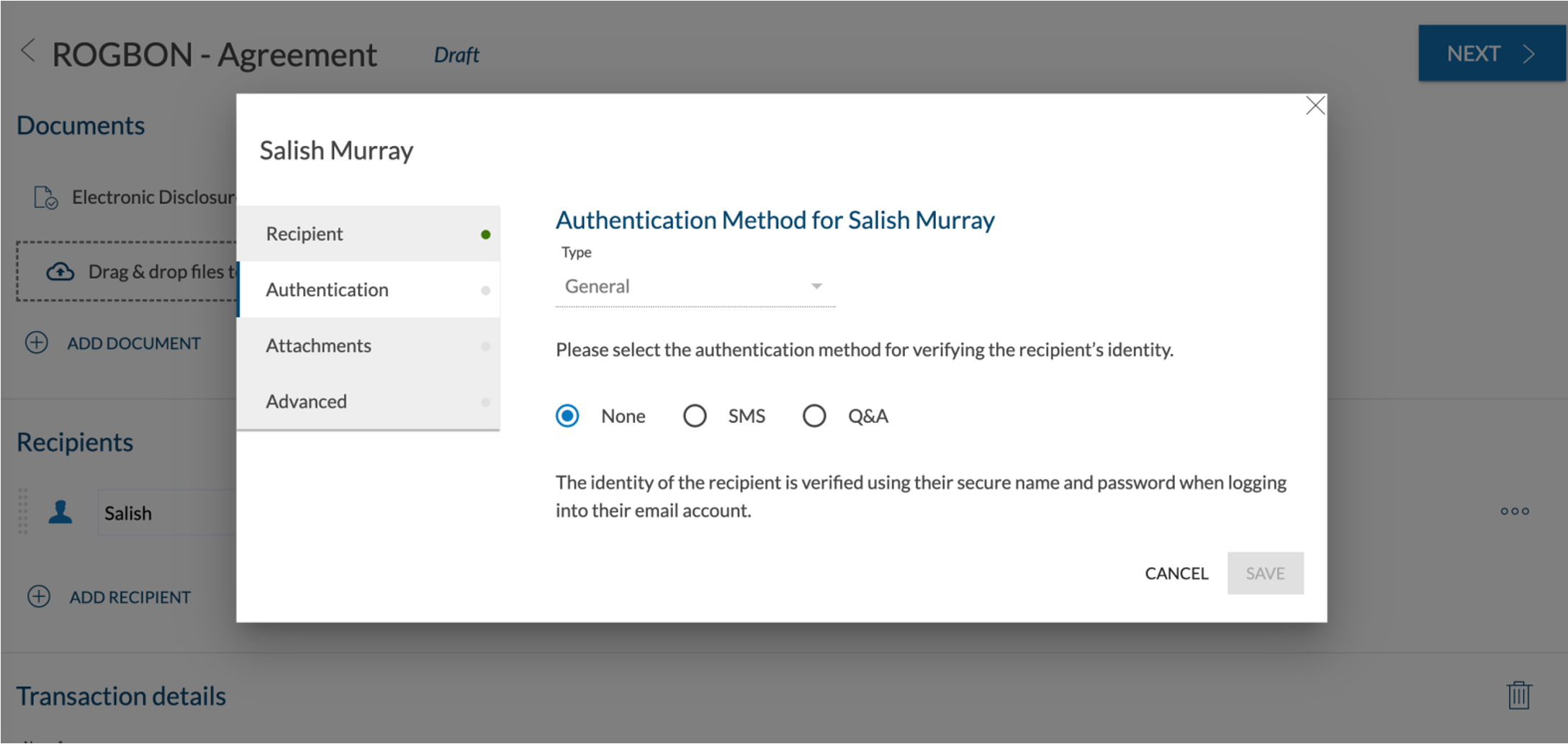 Conga Sign screenshot