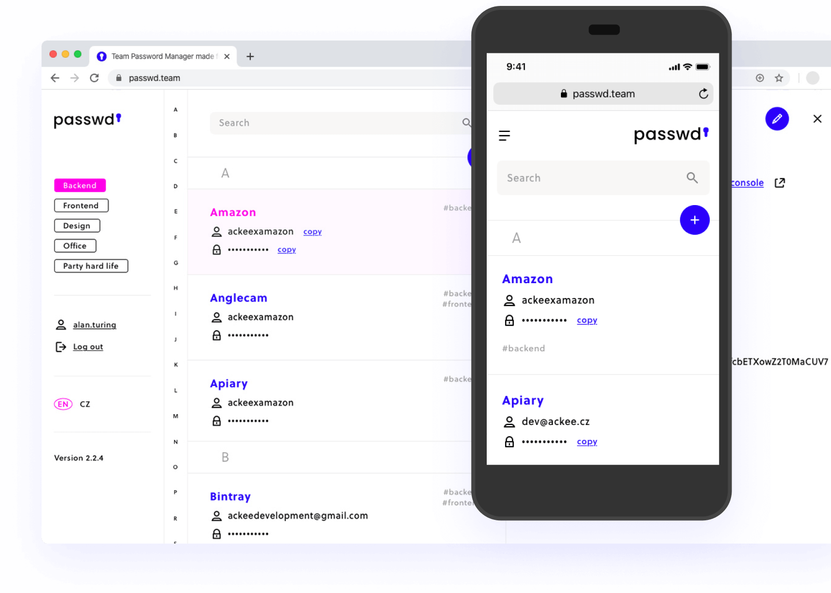 Passwd is an app accessible from any browser