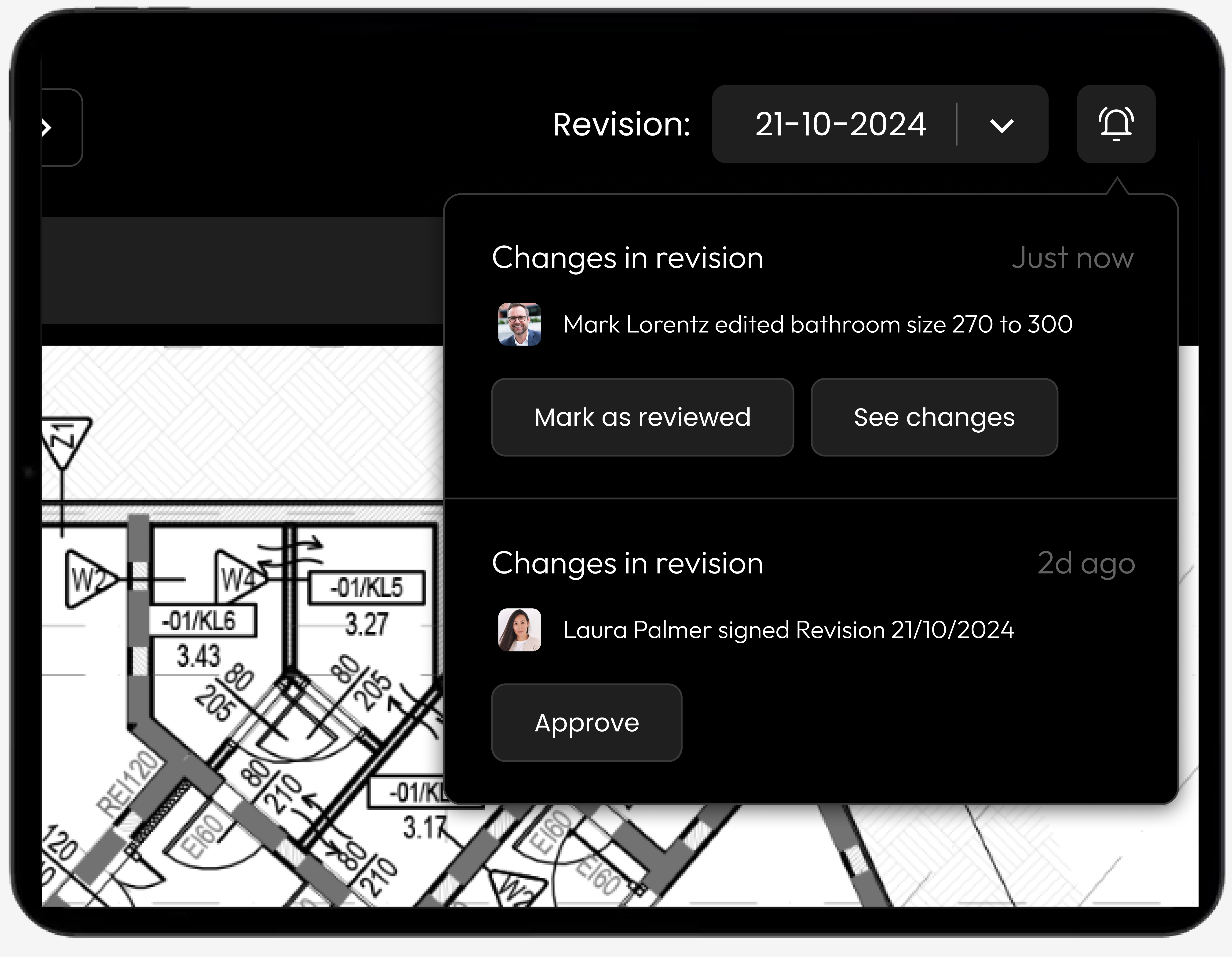 Cortex Drawing Management Software - Teams can review and approve drawings in a few clicks, accelerating the approval process for RFIs, submittals, variations, and more eliminating paperwork bottlenecks.