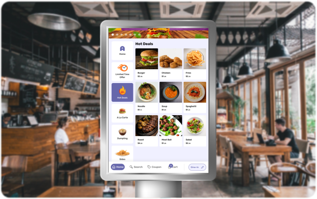 Hashmato Software - Experience effortless ordering with our self-order kiosk system. Find favorite food options, eliminate waiting time, and take your food on the go.