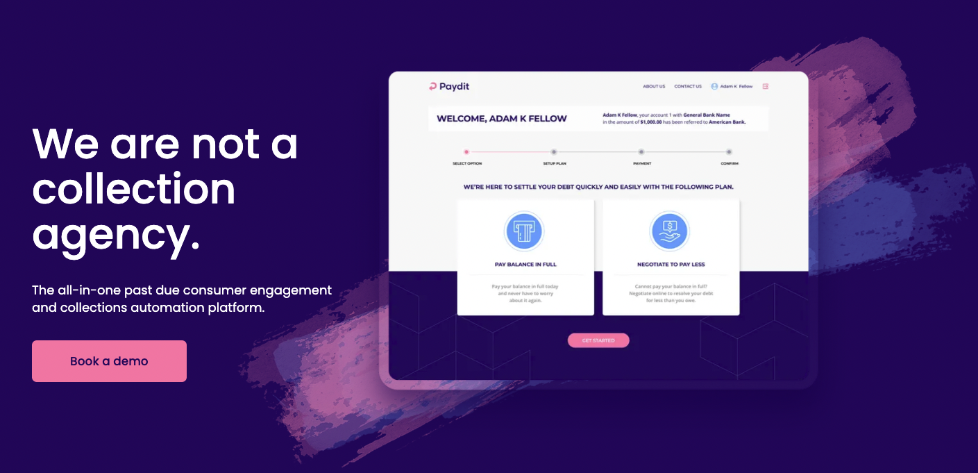 Paydoff screenshot: We are not a collection agency