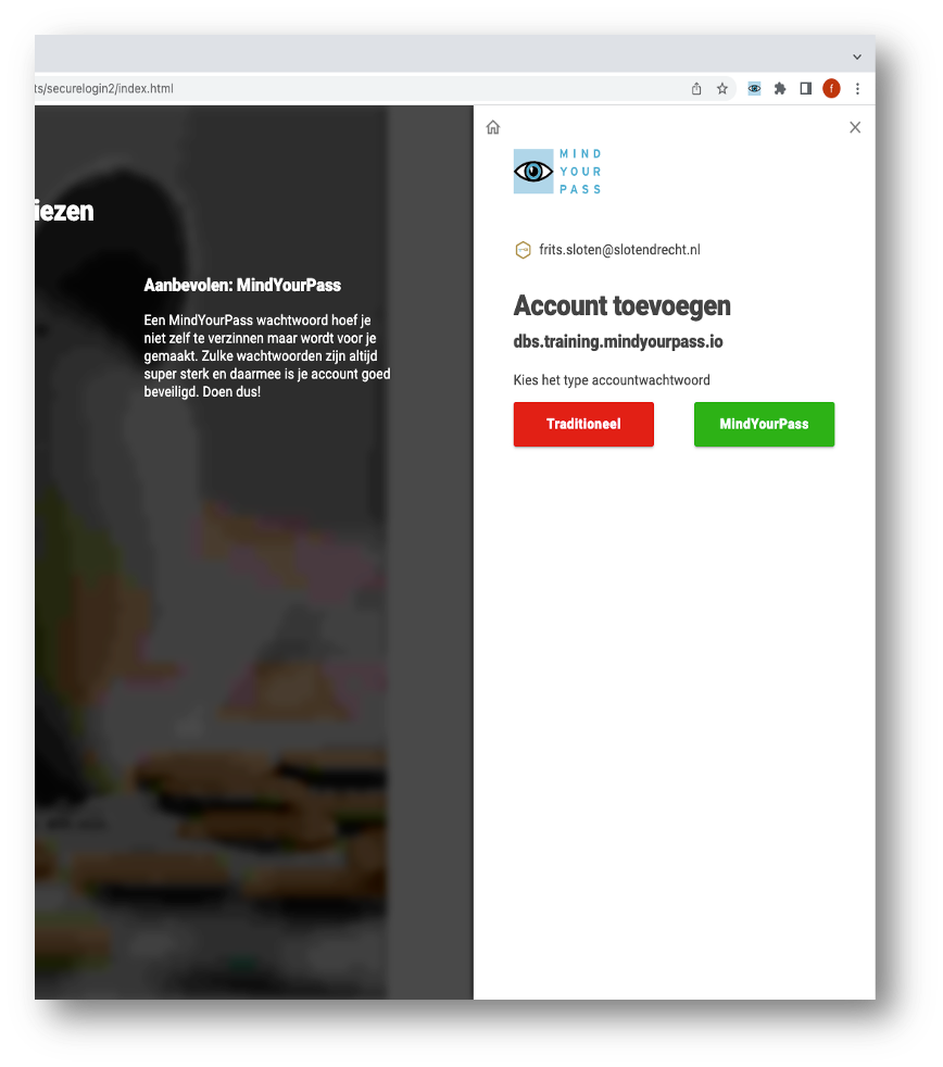 MindYourPass Software - MindYourPass add account