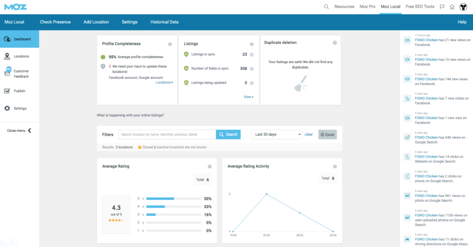 Moz Local Software - 1