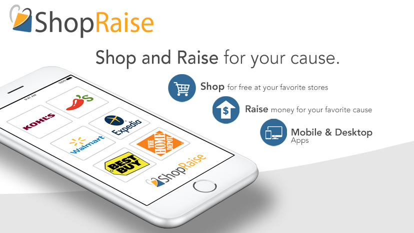 ShopRaise works on both mobile and browser to help your cause raise money through everyday shopping.
