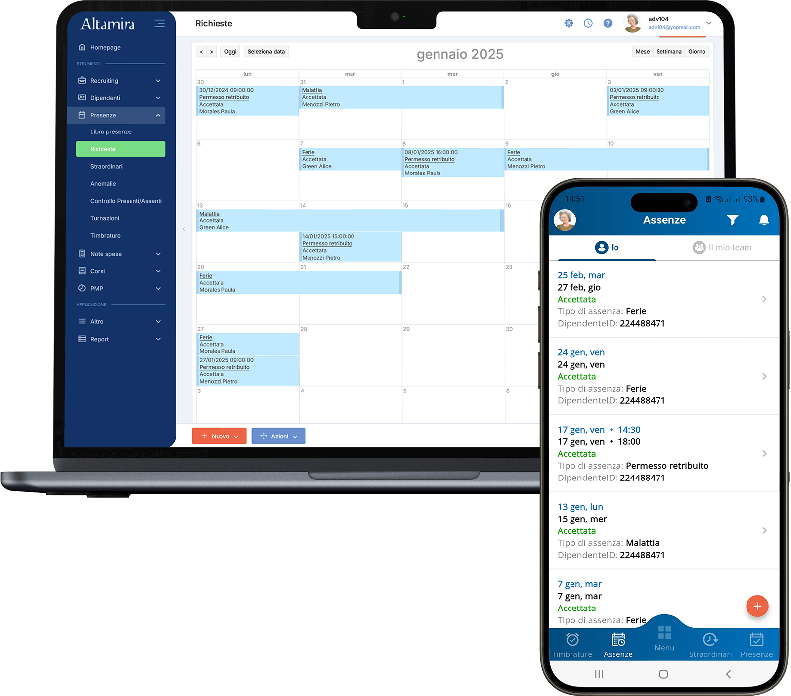Altamira Leave Management screenshot