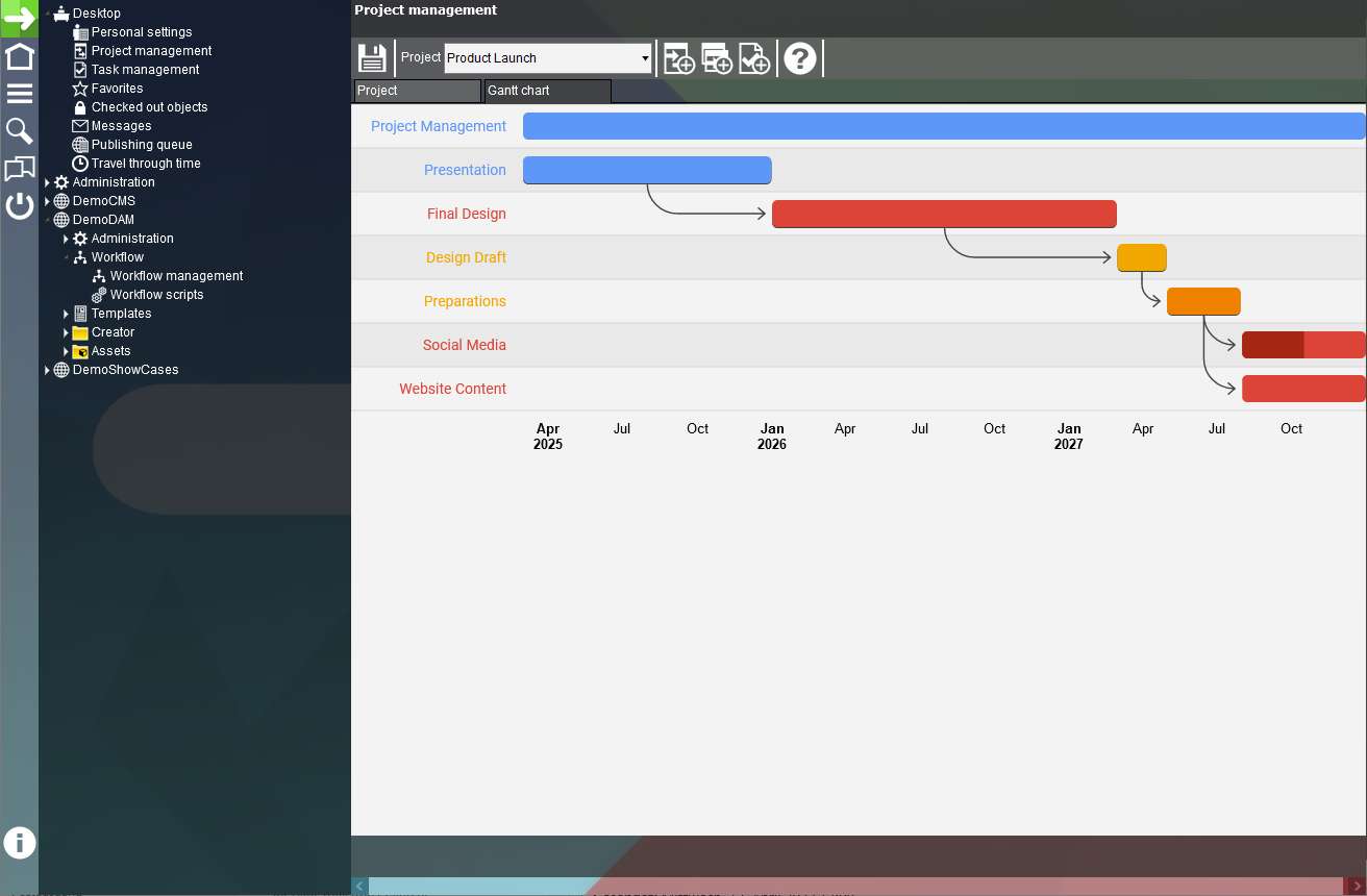 hyper Content & Digital Asset Management Server Software - Project Management