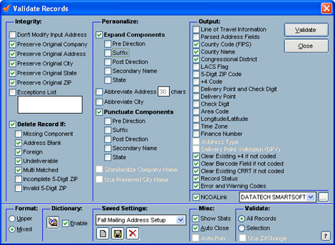 SmartAddresser screenshot: SmartAddresser address validator