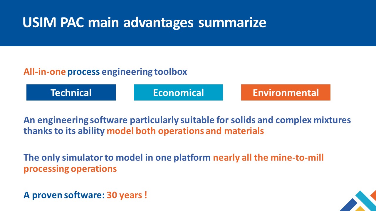 USIM PAC process engineering software for the mining industry
