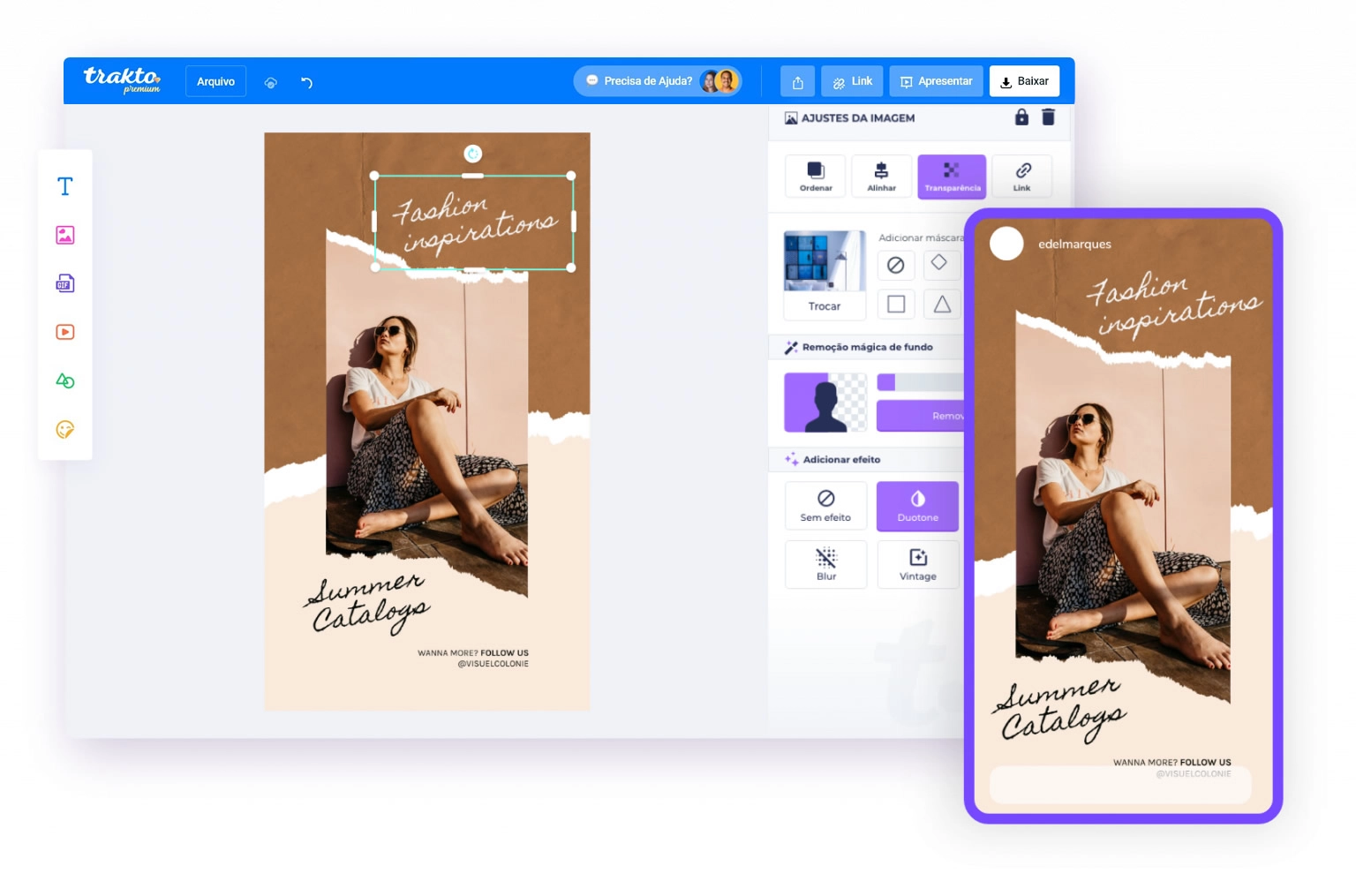 Trakto screenshot: Trakto edit images
