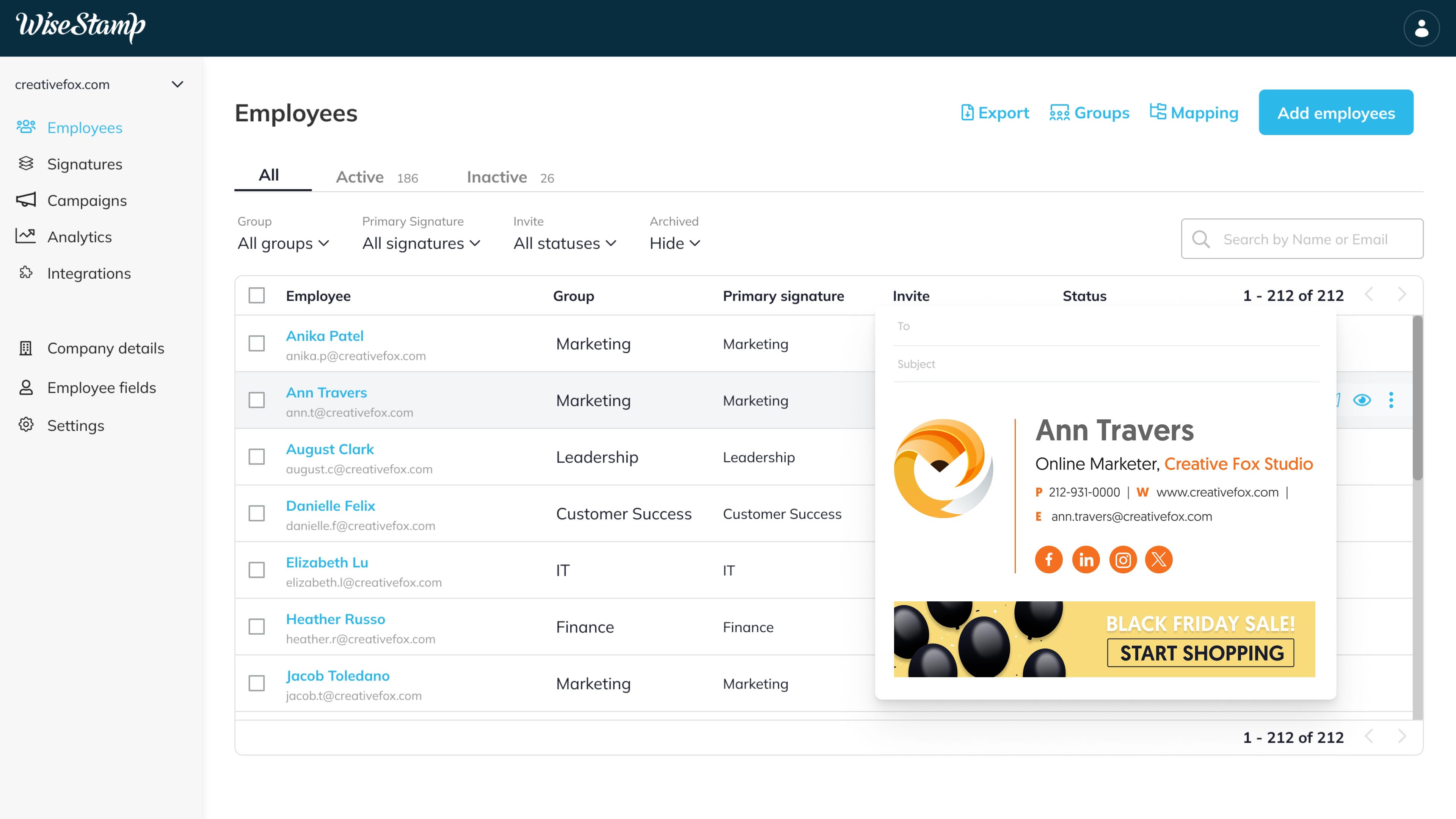 WiseStamp Screenshot