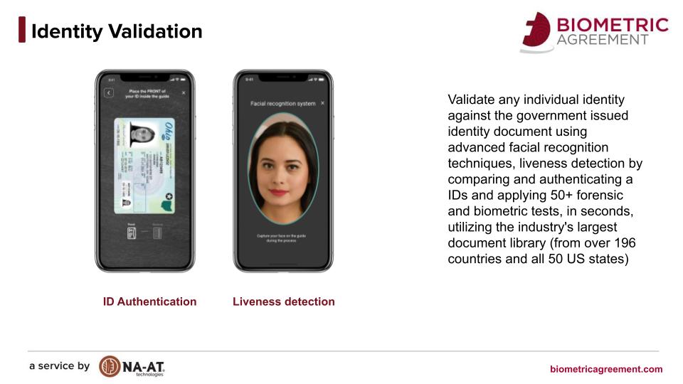 Biometric Agreement Identity Validation