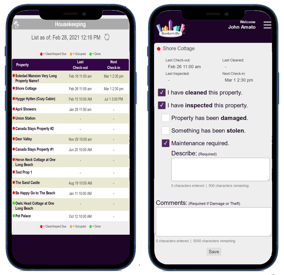 Bookerville Software - Housekeeping Mobile App