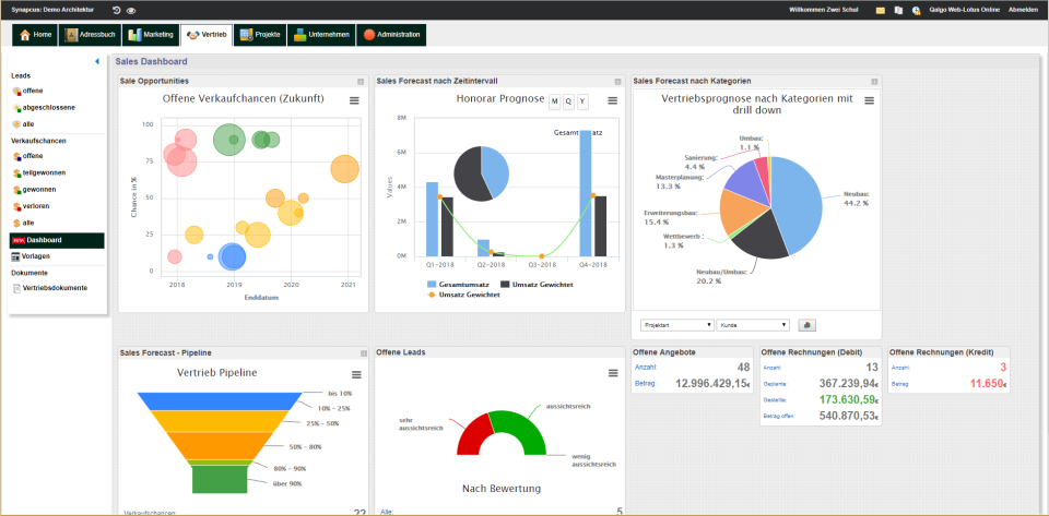 Synapcus Software - Synapcus Dashboard Projects