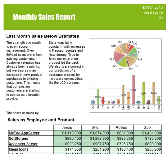 Generate customizable reports