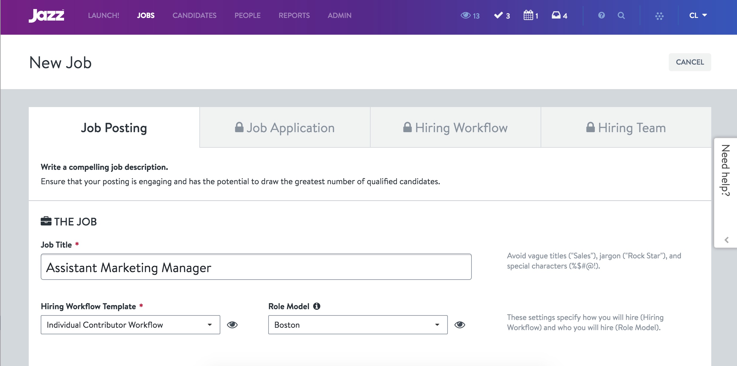 Job posting