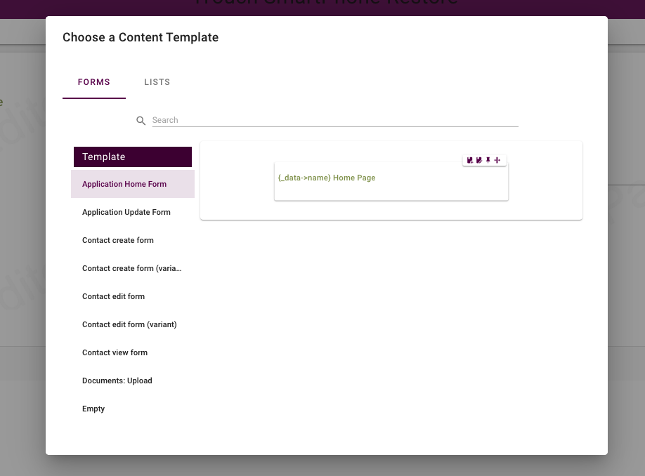 Atman template forms