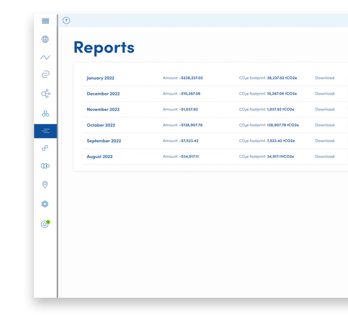 CarbonPay Axis Software - CarbonPay Axis reports