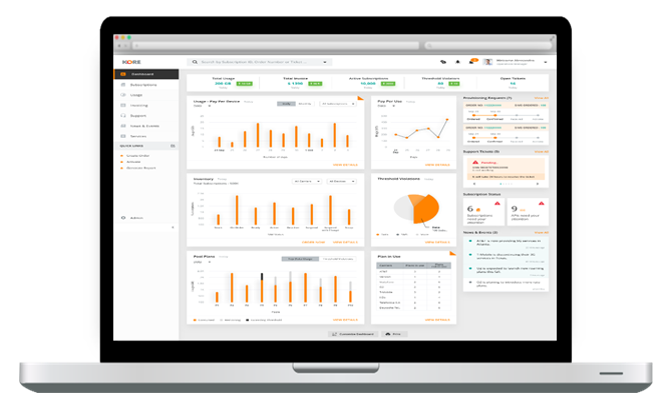 KORE One Software - KORE ConnectivityPro Dashboard