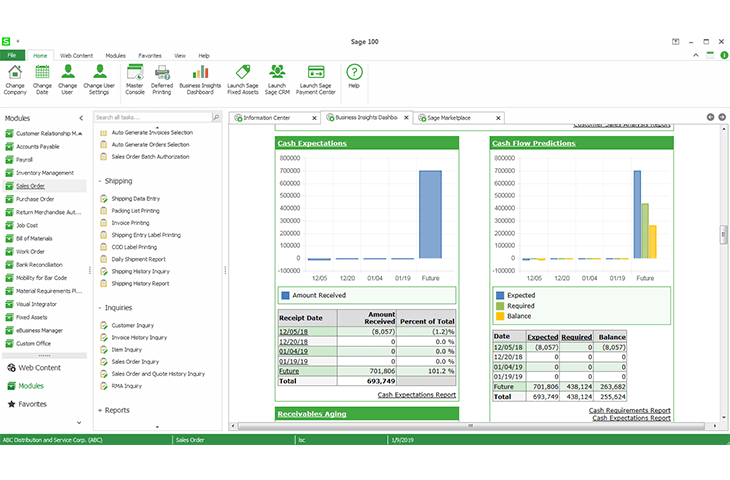 Sage 100 Software - Sage 100cloud financial reporting