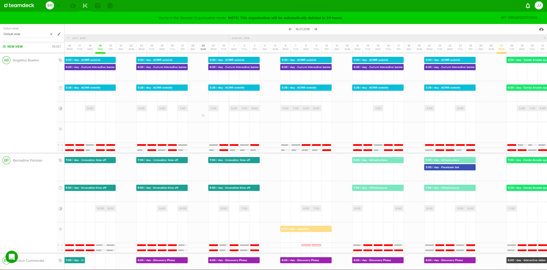 teamdeck Software - Calendar