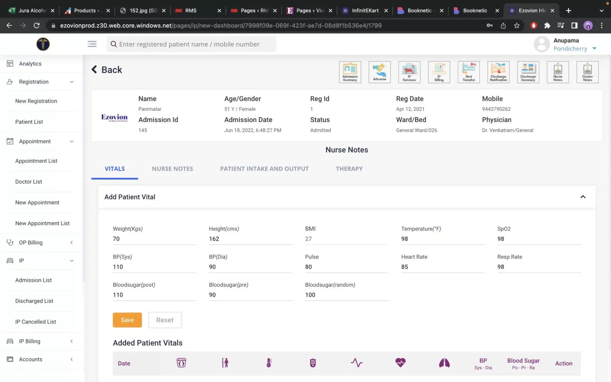 Ezovion HMS Software - Inpatient Management Software