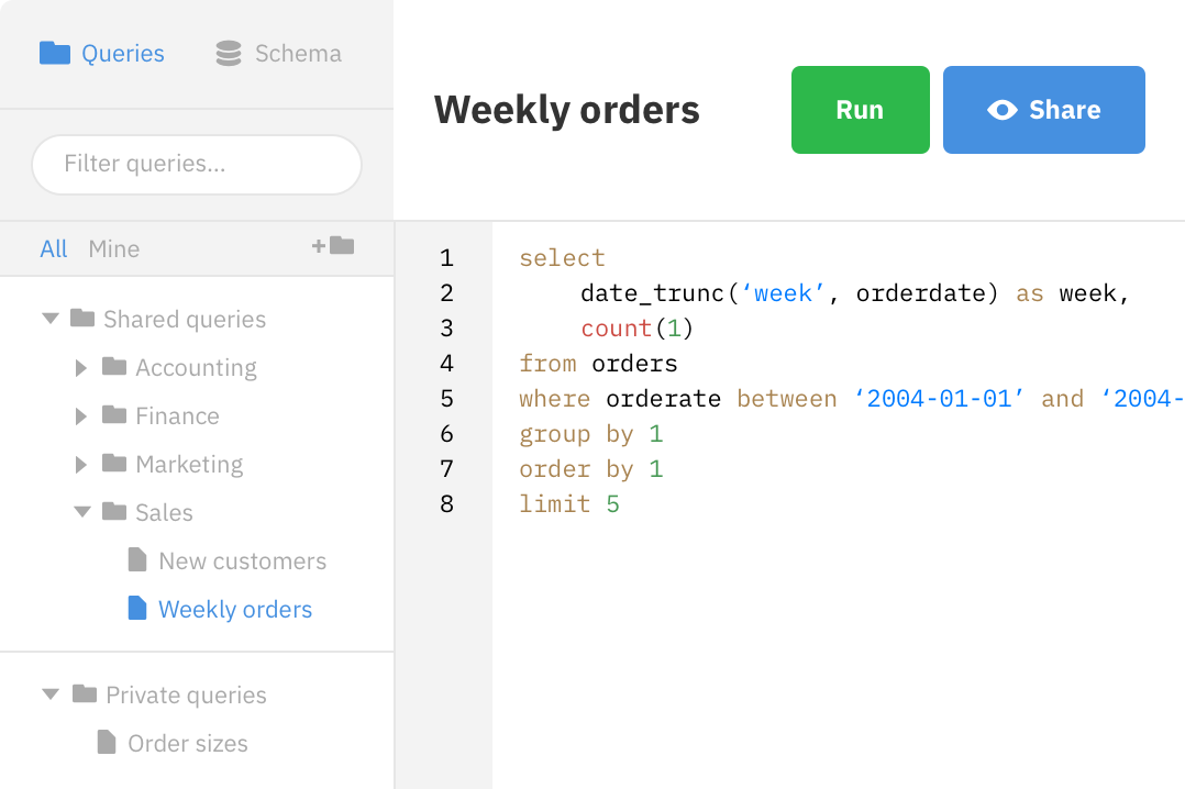 PopSQL SQL editor