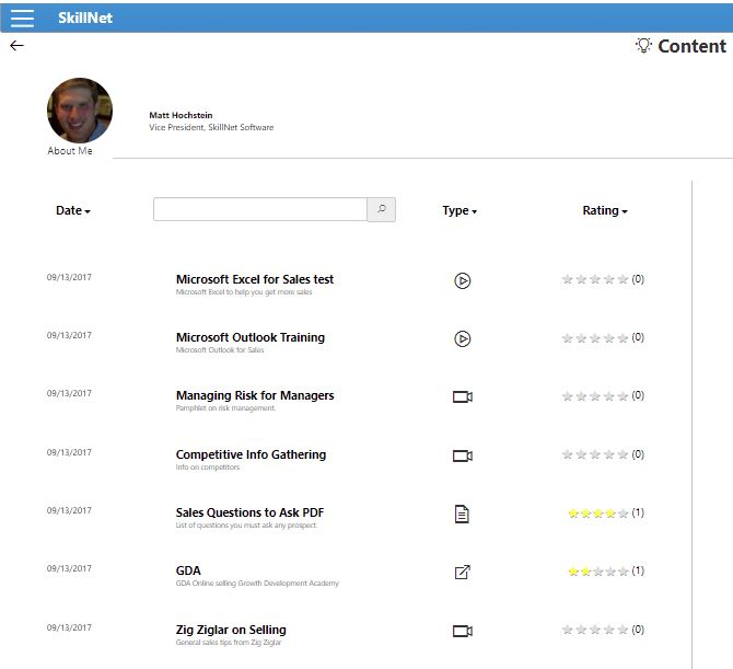 SkillNet Software - Users share and rate content with each other to remedy skill gaps.