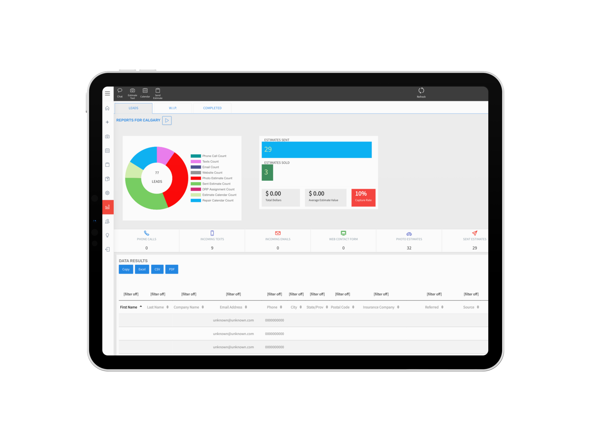 Bodyshop Booster screenshot: BodyShop Booster Dashboard