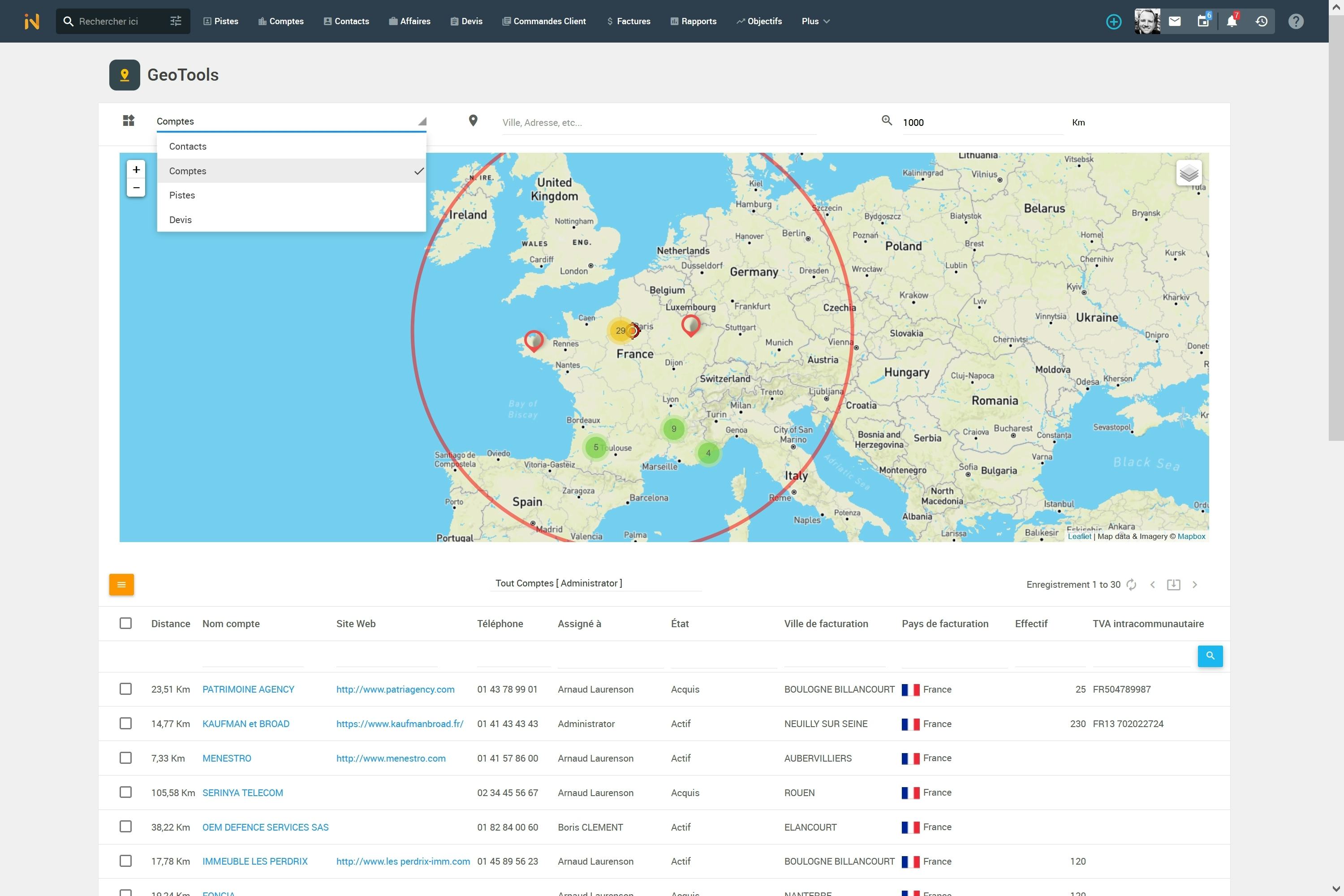 Initiative CRM Software - Initiative CRM geo localization