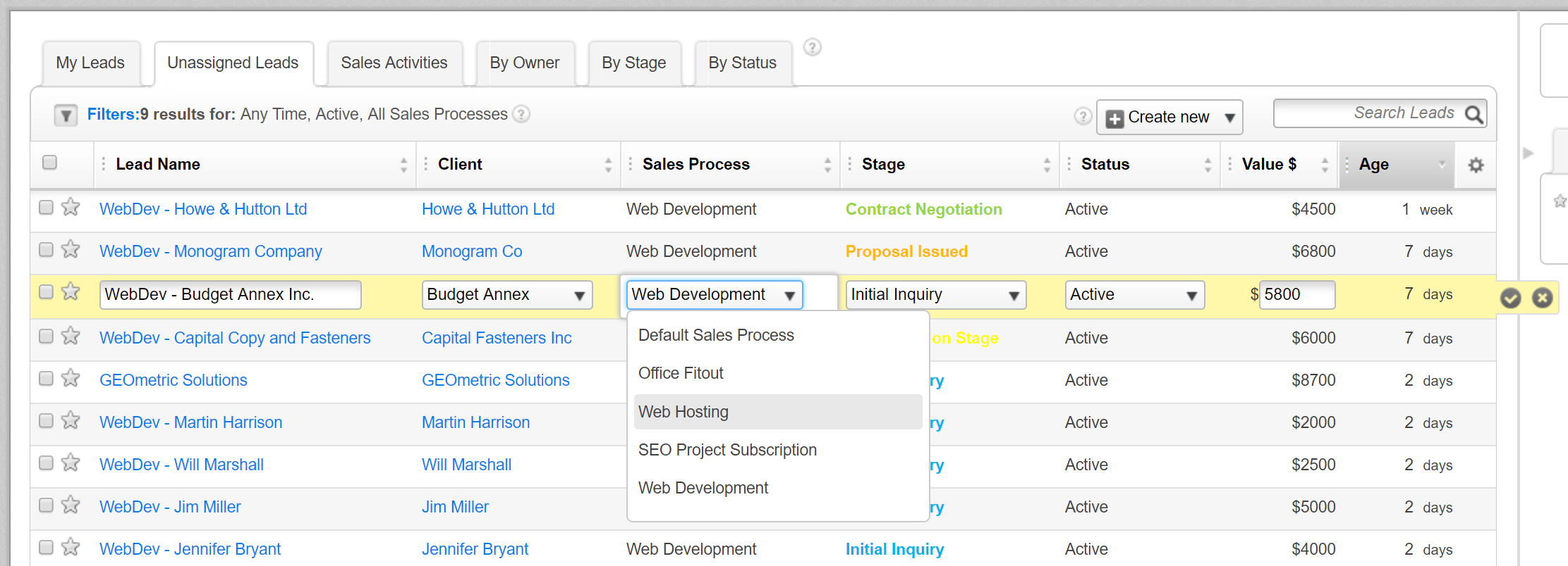 Manage Sales Leads with Custom Workflows and Stages