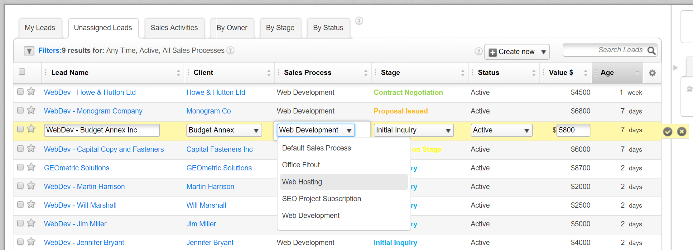 WORKetc Software - Manage Sales Leads with Custom Workflows and Stages