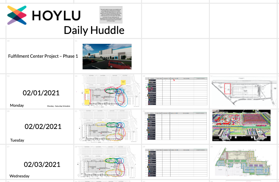 Hoylu Software - Hoylu for Construction daily huddle