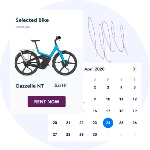 Bike Rental- Accept online bookings page