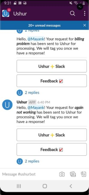 Ushur messages