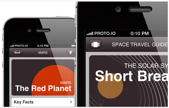 Feature packed example prototypes built with proto.io