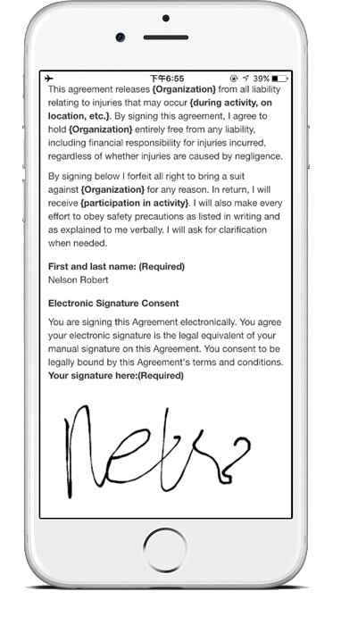 Waiver Electronic signatures