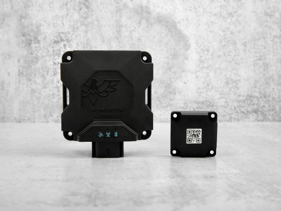 The Eagle One GPS device works on vehicles, trailers and heavy equipment. Momentum offer light equipment location and activity tracking and privacy-first labor cost trackers too. 