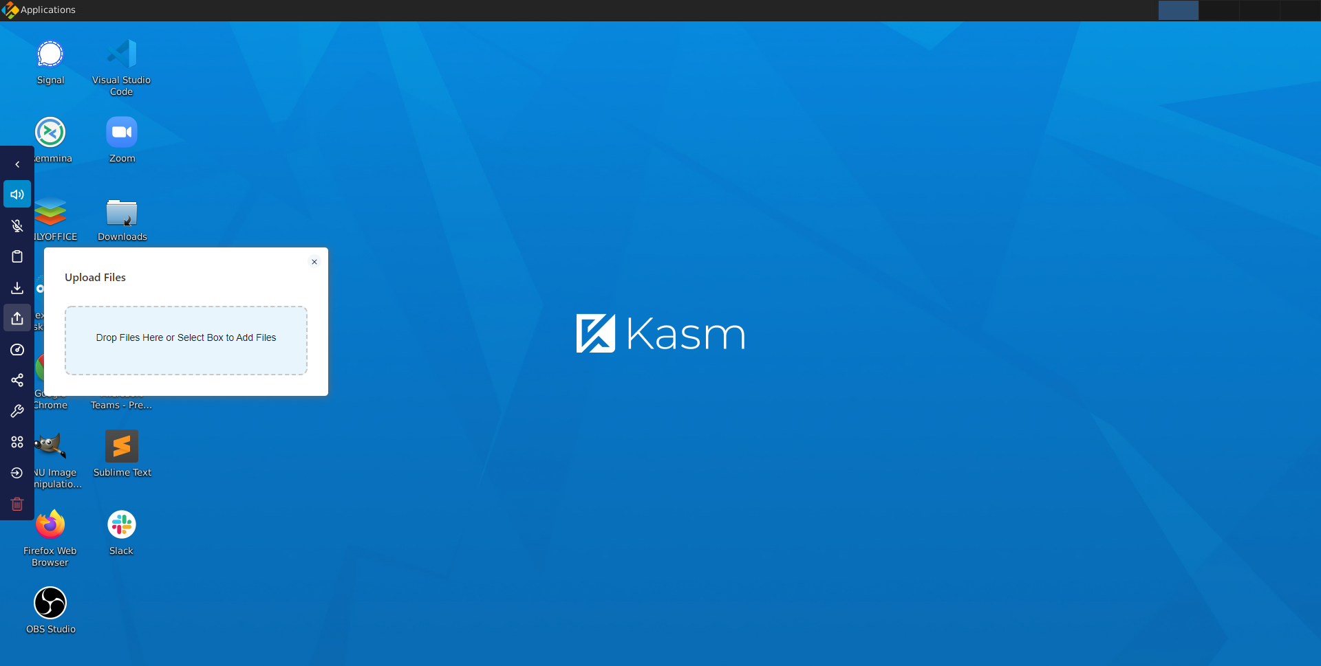 Control Panel on Desktop
