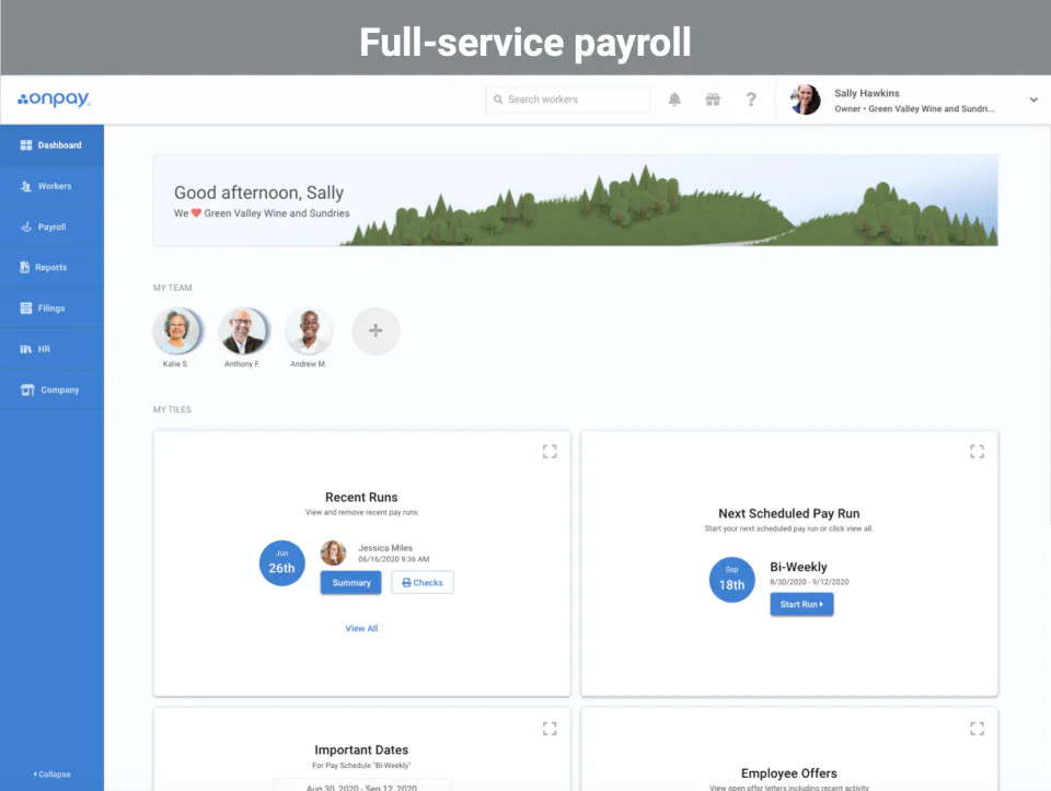 Includes all tax filings