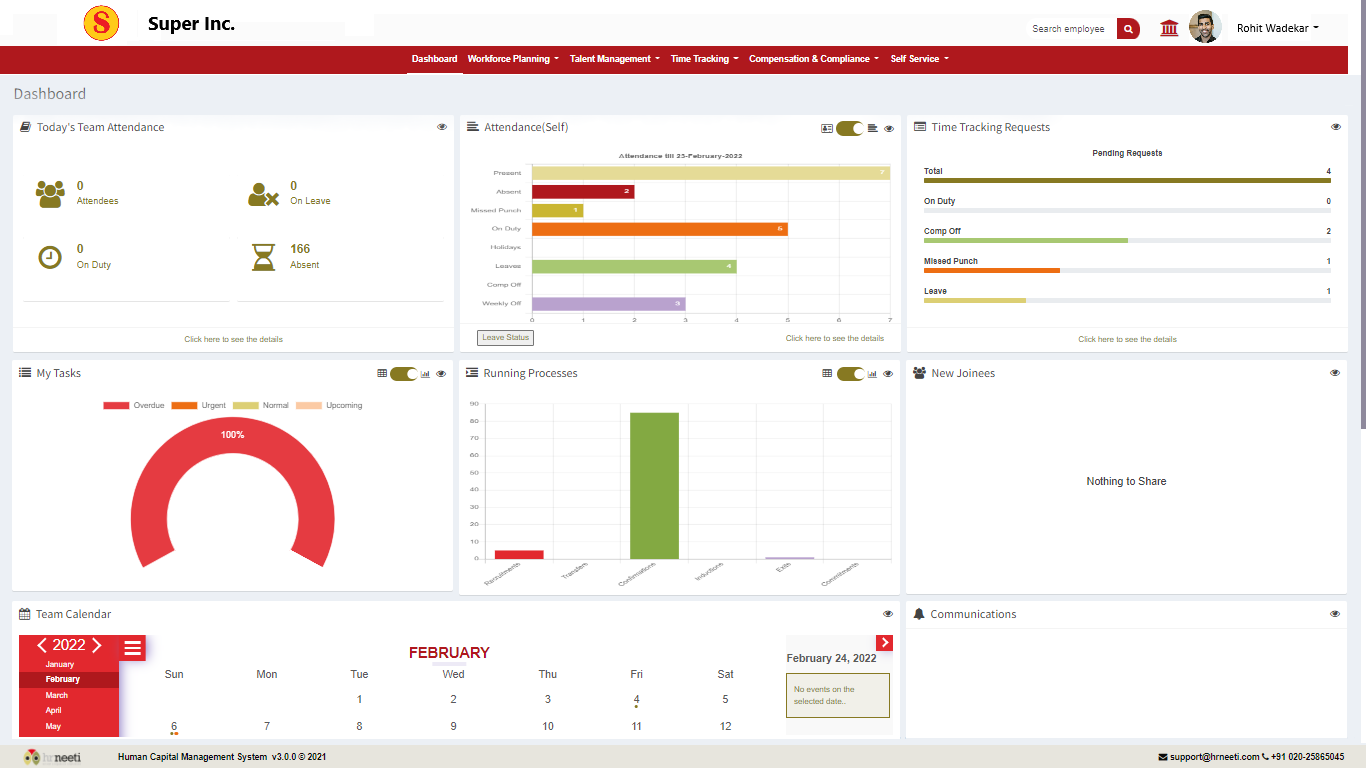 HR Neeti screenshot: HR Neeti Dashboard