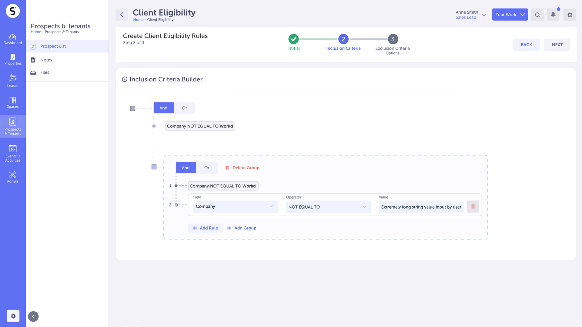 SupplyMover screenshot: SupplyMover client eligibility